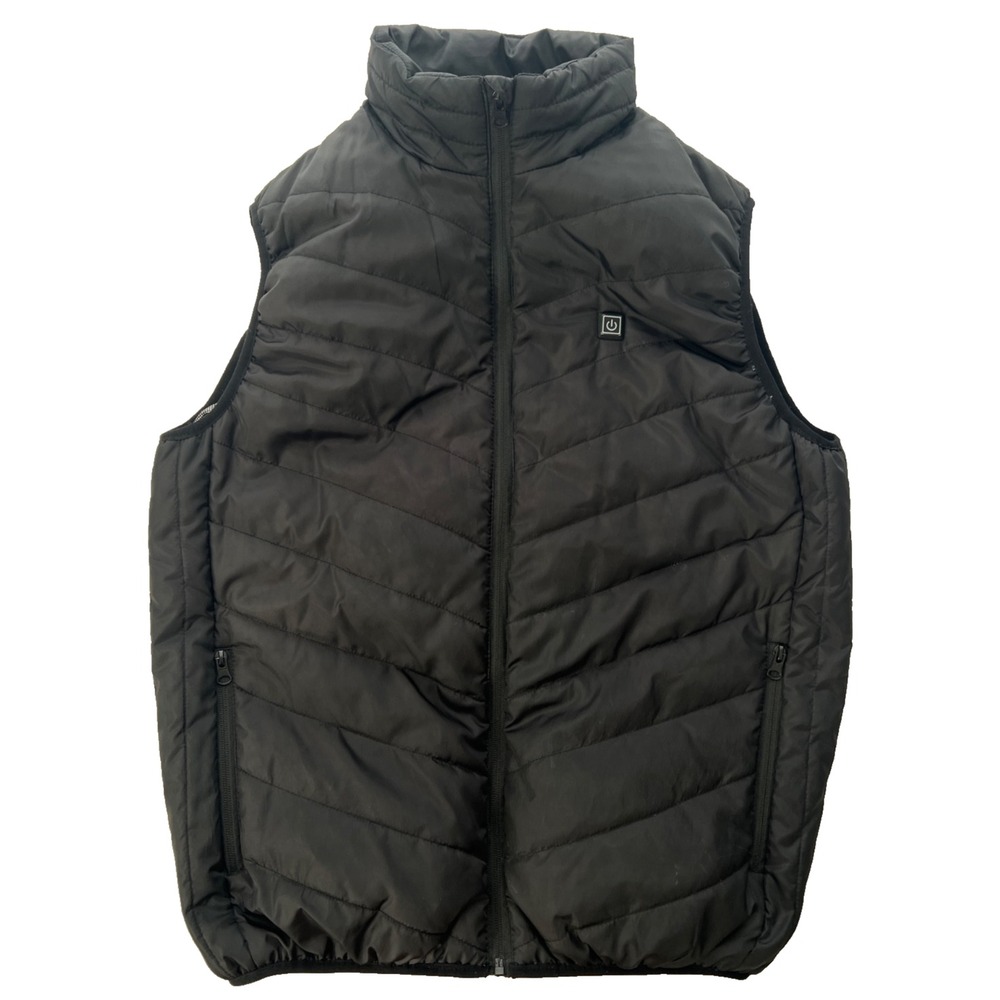 Vest USB Electric Heated Mens M 3 Heat Levels Black Outdoor Hiking Body Warmer‎